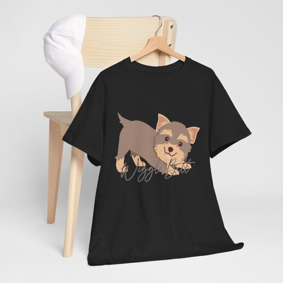 Yorkie Wiggle Butt Unisex Tee, Dog Lover Gift Shirt, Pet Owner Apparel, Animal - Picture 5 of 5